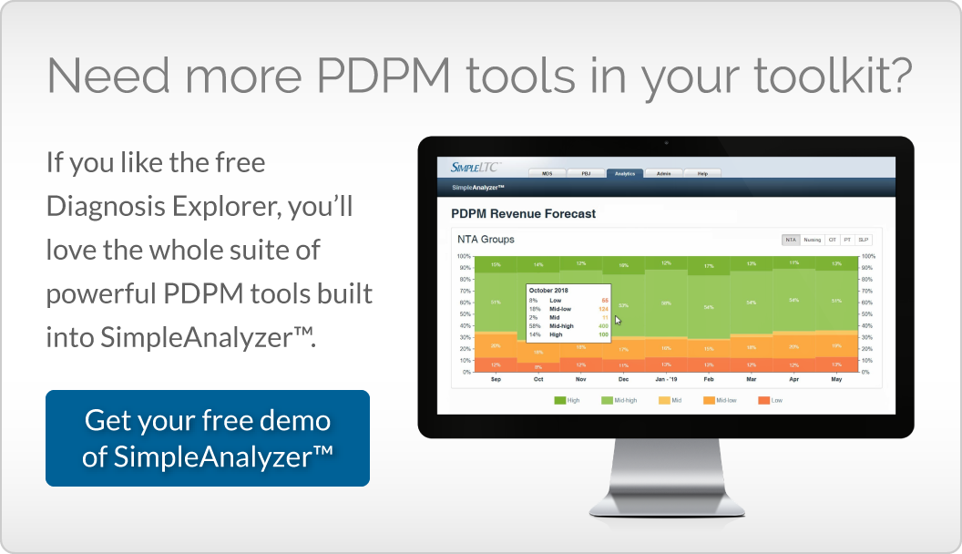 FREE tool PDPM Diagnosis Explorer SimpleLTC
